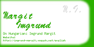 margit imgrund business card